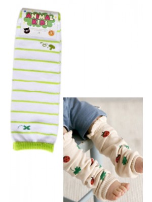 QQ009N*Green Striped Legs Warmer